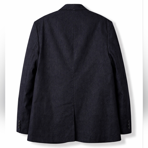 GAP Mens Chambray Denim Sport Coat Blazer Midnight Blue Size Large 42R Preppy - Picture 4 of 16